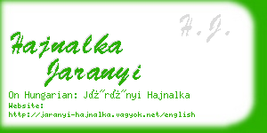 hajnalka jaranyi business card